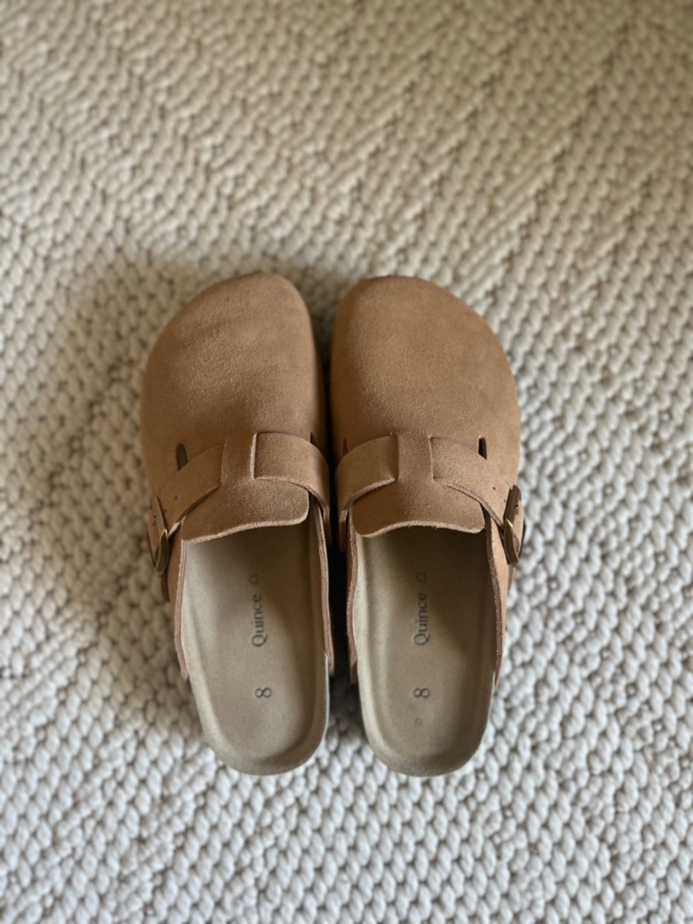 Quince Tan Suede Clog Mules